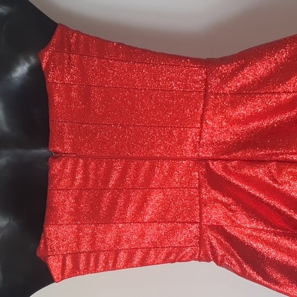 Meshki Size XS (approx 8) Red Sparkle Strapless Dress - Picture 5 of 8